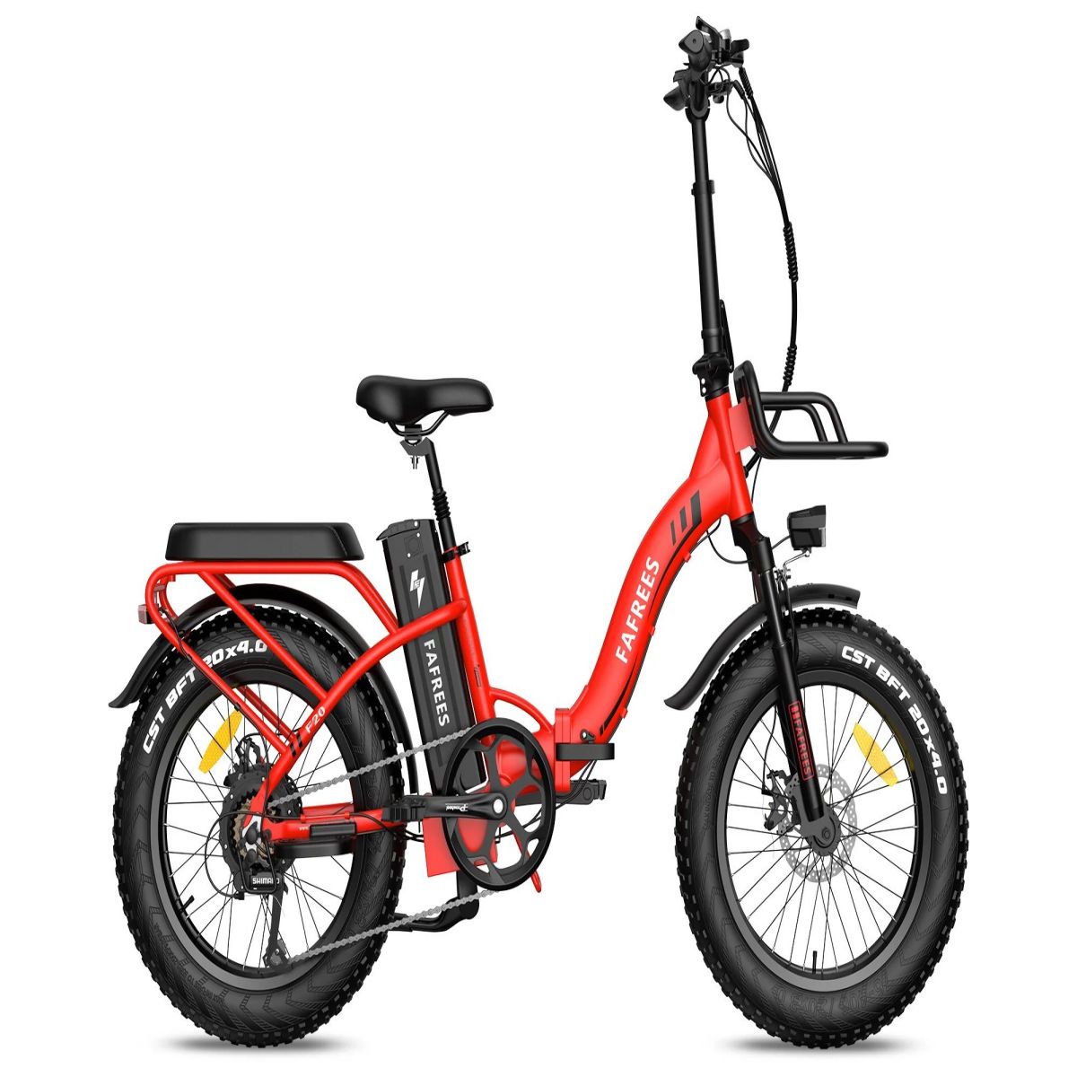 FAFREES F20 Max - Bicicleta Elétrica 500W 1080WH 110KM Autonomia - Vermelha