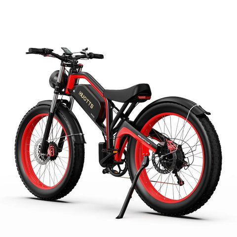 Bicicleta Elétrica Duotts N26 - Motor 750W*2 Bateria 48V20Ah Autonomia 60KM Freios a Disco - Preto Vermelho
