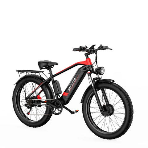Bicicleta Elétrica Duotts F26 - Potência 750W*2 Bateria 840WH Autonomia 50KM - Preto vermelho
