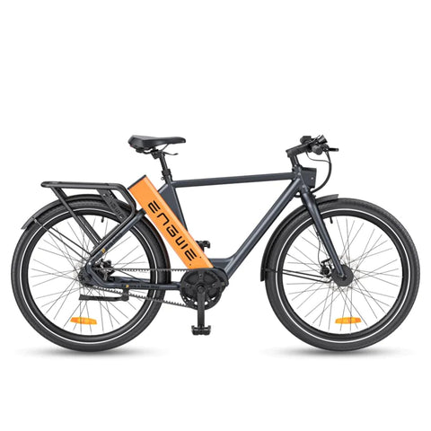 Bicicleta Elétrica ENGWE P275 PRO 19.2AH - Potência 250W Bateria 691.2Wh Autonomia 260KM - Preto e Laranja