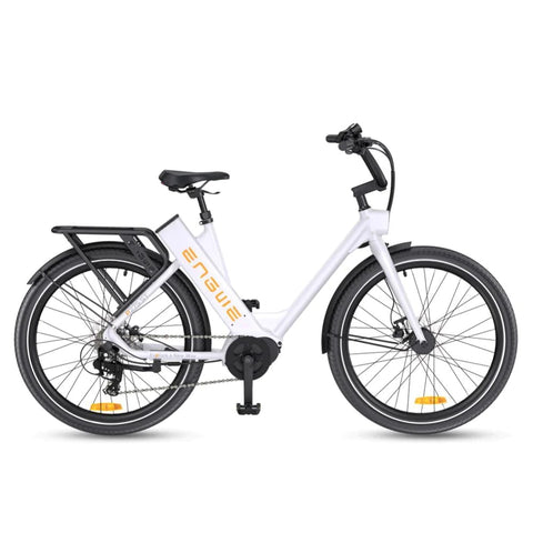 Bicicleta Elétrica ENGWE P275 ST 19.2AH - 250W Bateria 691.2Wh Autonomia 260KM - Branco Laranja