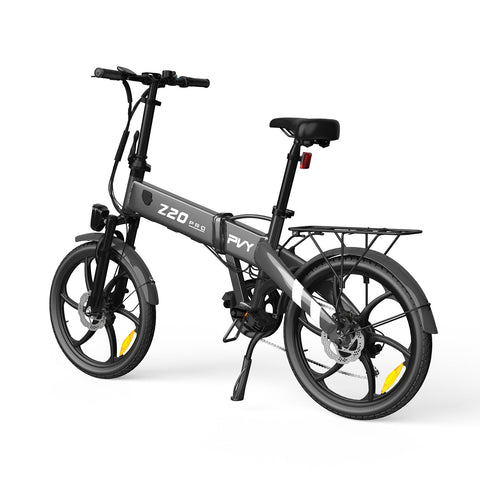 Bicicleta Elétrica PVY Z20 Pro - 250W Bateria 36V10.4AH 80KM Autonomia Freios a Disco Mecânicos - Cinza