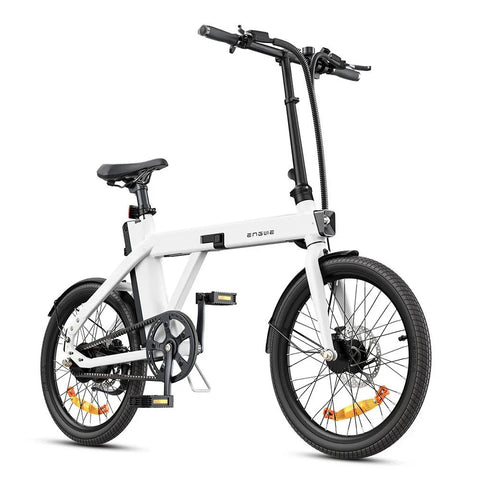 Bicicleta Elétrica ENGWE P20 - Pneus De 20 Polegadas Potência 250W Bateria 36V9.6Ah 100KM Autonomia - Branco