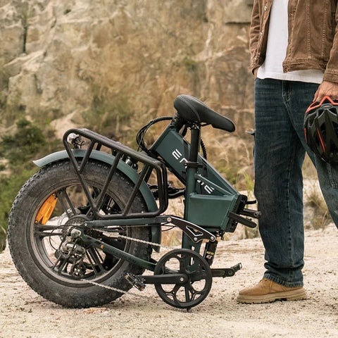 Bicicleta Elétrica Engwe Engine Pro 2.0 - Pneus De 20 Polegadas Potência 750W Bateria 52V16Ah 110KM Autonomia - Verde