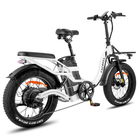 Bicicleta Elétrica FAFREES F20 X-MAX - Motor 750W Bateria 48V30AH Alcance 180KM Freio a Disco Hidráulico - Branco