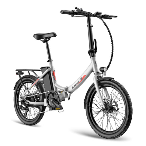 Bicicleta Elétrica FAFREES F20 Light 16.75AH - Motor 250W Bateria 36V16.75Ah Alcance 130KM Freio a Disco Mecânico - Branco