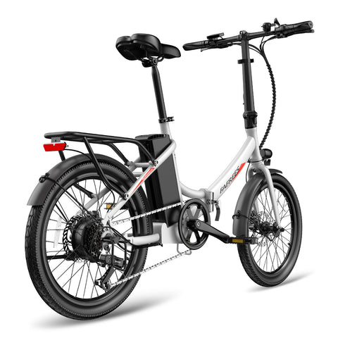 Bicicleta Elétrica FAFREES F20 Light 16.75AH - Motor 250W Bateria 36V16.75Ah Alcance 130KM Freio a Disco Mecânico - Branco