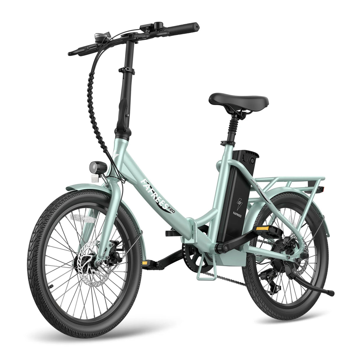 Bicicleta Elétrica FAFREES F20 Lasting - Motor 250W Bateria 36V18.2Ah Alcance 120KM Freio a Disco Mecânico - Verde