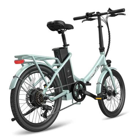 Bicicleta Elétrica FAFREES F20 Lasting - Motor 250W Bateria 36V18.2Ah Alcance 120KM Freio a Disco Mecânico - Verde