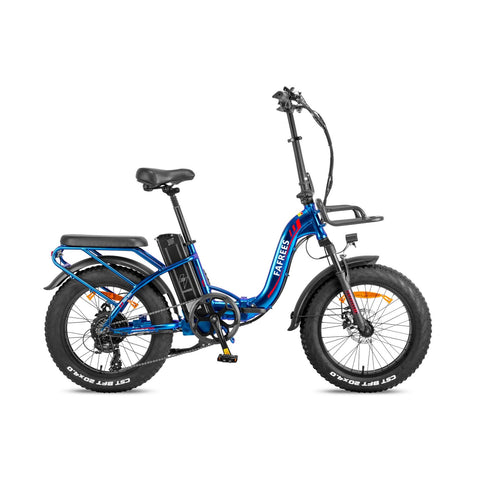 Bicicleta Elétrica FAFREES F20 Max 22.5AH - Motor 500W Bateria 48V22.5AH Autonomia 110KM Freio a Disco Mecânico - Azul Roxo