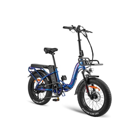 Bicicleta Elétrica FAFREES F20 Max 22.5AH - Motor 500W Bateria 48V22.5AH Autonomia 110KM Freio a Disco Mecânico - Azul Roxo