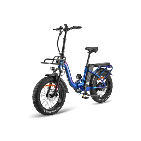 Bicicleta Elétrica FAFREES F20 Max 22.5AH - Motor 500W Bateria 48V22.5AH Autonomia 110KM Freio a Disco Mecânico - Azul Roxo