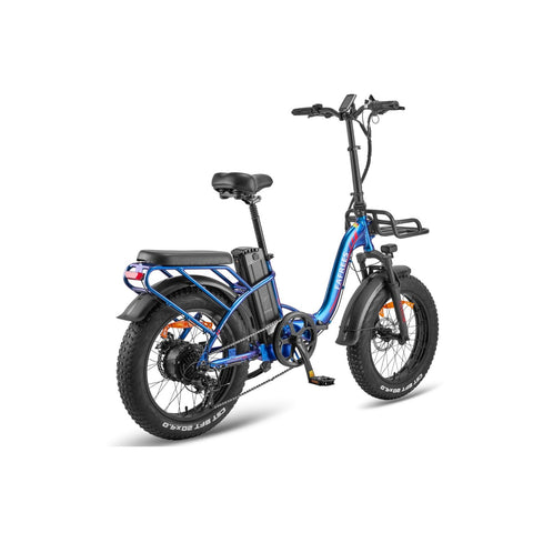 Bicicleta Elétrica FAFREES F20 Max 22.5AH - Motor 500W Bateria 48V22.5AH Autonomia 110KM Freio a Disco Mecânico - Azul Roxo