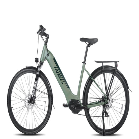 Bicicleta Elétrica FAFREES FM9 - 250W Bateria 540WH Alcance 110KM Freios a Disco - Verde