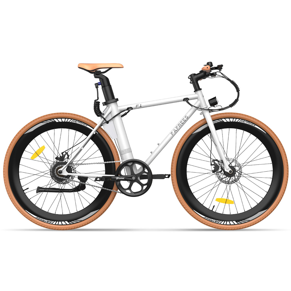 Bicicleta Elétrica FAFREES F1 10AH – Motor 250W Bateria 36V10AH Pneus de 27.5 Polegadas Travões de Disco Mecânicos - Branco