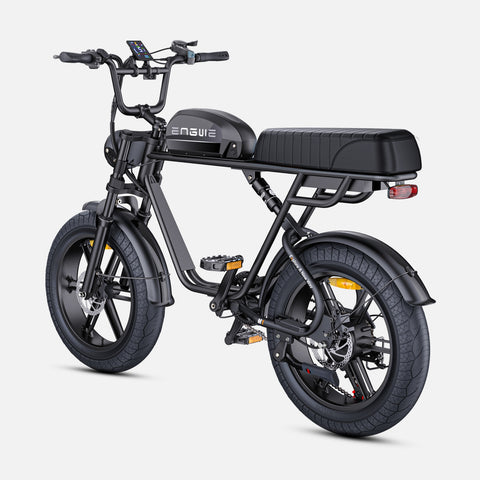 Bicicleta Elétrica ENGWE M1 NL - Motor 250W Bateria 48V15.6AH Pneus de 20 Polegadas Travões de Disco Hidráulicos Manípulo da Alavanca de Velocidades Sem Punho- Preto